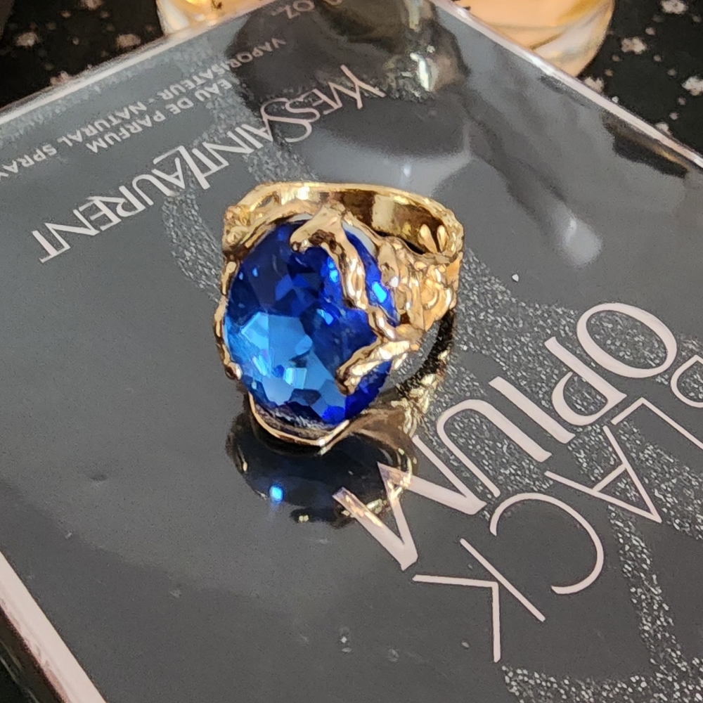 Gothic Statement Golden Ring New Without Tags - image 1